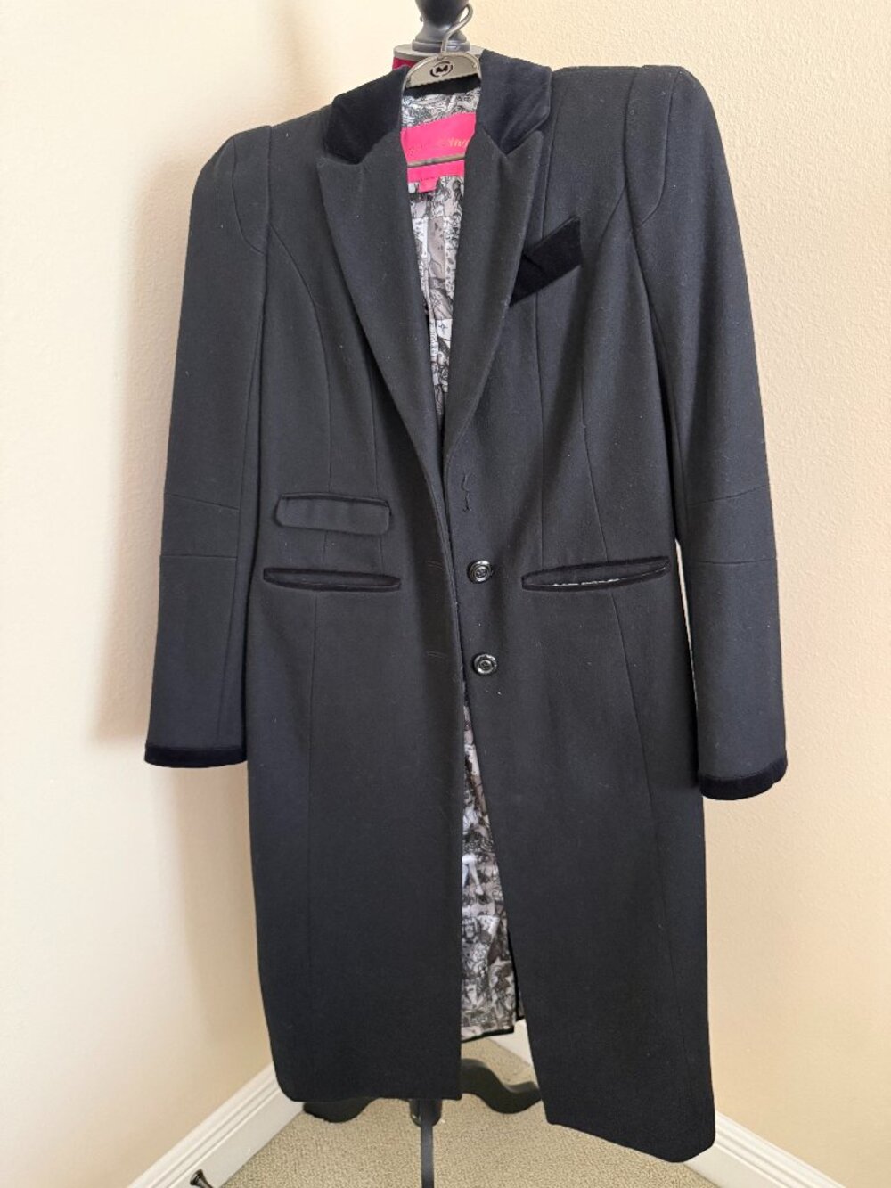 Betsey Johnson Tuxedo Coat